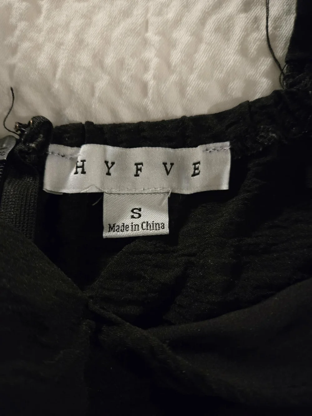 HYFVE Black Textured Puff Sleeve Square Neck Romper Small